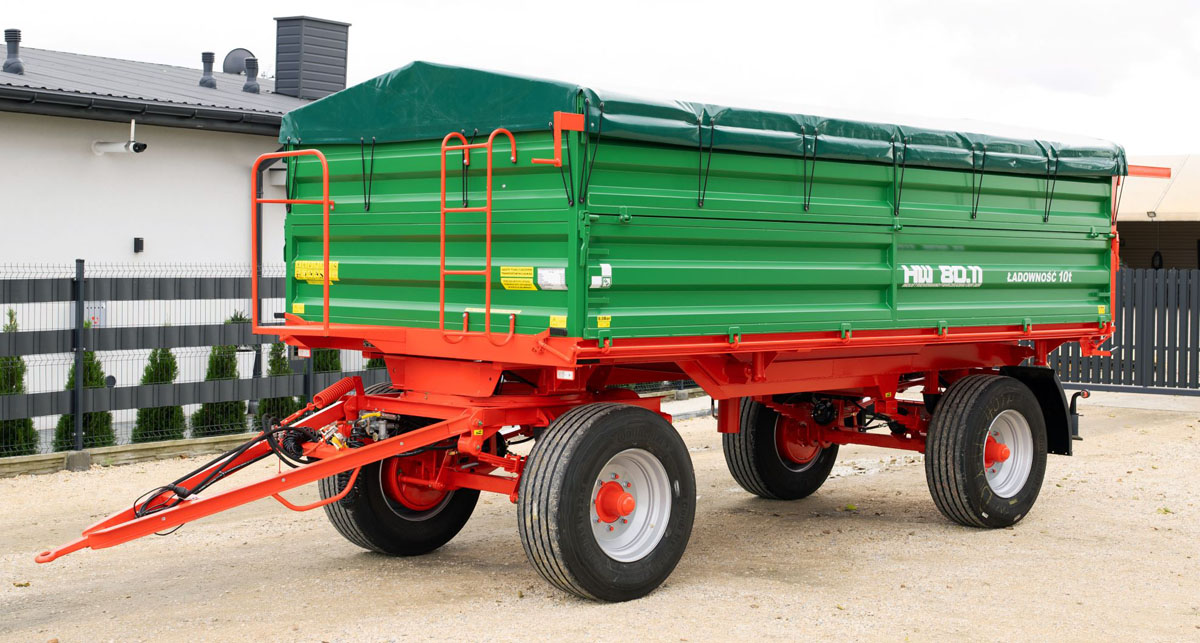 Przyczepa Rolnicza HW 8011 po kapitalnym remoncie z wywrotem trójstronnym 10000 kg.
